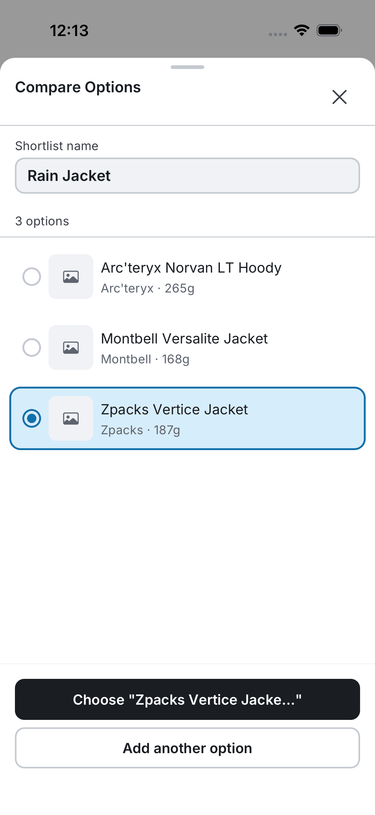 Shortlist your top picks